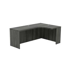 72" Right Extended Corner Table, Gray Steel