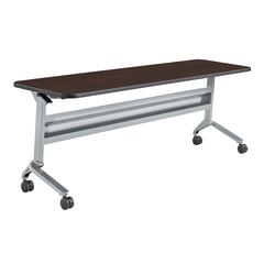 24 x 72" Rectangular Training Table, LPL, Mocha