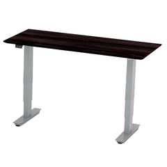 Medina™ 48" Non-Handed Straight Bridge with 3-Stage Height-Adjustable Base - Mocha