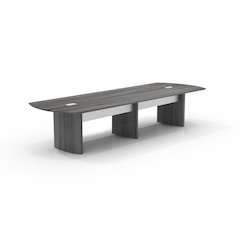 14' Conference Table, Gray Steel
