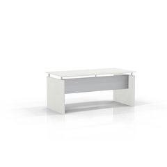 63" Rectangle Straight Desk, Textured Sea Salt