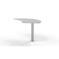 Curved Desk Extension (Right), Textured Sea Salt