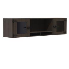 Mirella™ 72” Wall-Mounted Hutch with Glass Doors - SouthernTobacco