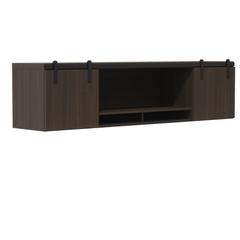 Mirella™ 72” Wall-Mounted Hutch with Sliding Wood Doors - SouthernTobacco