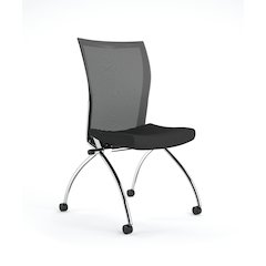 High-Back Chair No Arms - 2/Ctn, Black