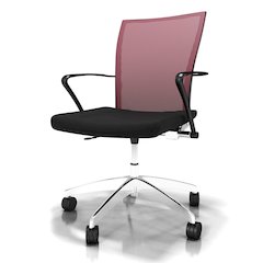 Height Adjustable Task Chair, Black/Red