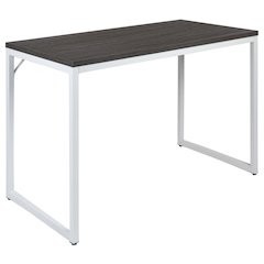 Industrial Modern Desk - Commercial Grade Office Computer Desk and Home Office Desk - 47" Long (Rustic Gray/White)
