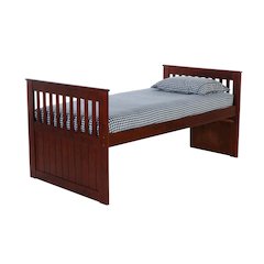 Donco Kids Twin Mission Rake Bed in Merlot