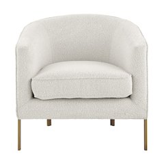 Harrod Boucle Accent Arm Chair Antique Gold Legs