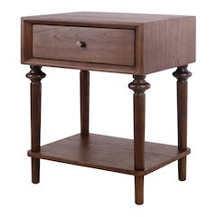 Romilda 1-Drawer Accent Table - Walnut