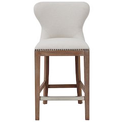 Dorsey Fabric Counter Stool Drift Wood Legs