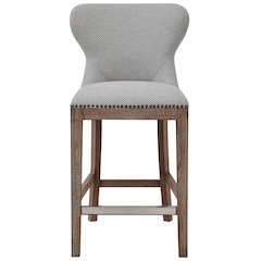 Dorsey Fabric Counter Stool Drift Wood Legs