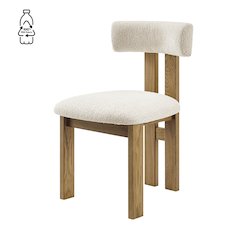Hailey Boucle Dining Side Chair, (Set of 2)