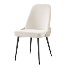 Elodie Linen/Faux Leather Dining Side Chair, (Set of 2)