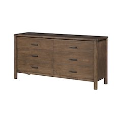 Bloomfield Dresser 6 Drawers, Dark Walnut
