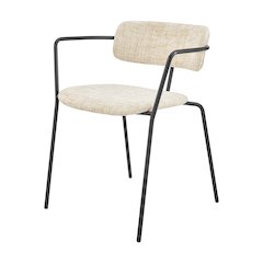 Alivia Chenille Dining Side Arm Chair, (Set of 2)