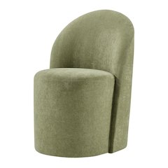 Cabrina Dining Side Chair w/ Casters - Millburry Green Chenille