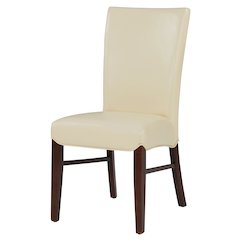 Bonded Leather Dining Chair,Set of 2, Cream