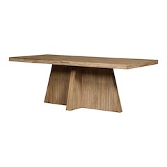 Zerano Cross Legs Dining Table - 84" - Brushed Smoke