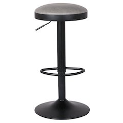 Juno Faux Leather Gaslift Backless Swivel Bar Stool, (Set of 2)