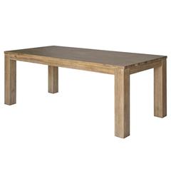 75" Rectangular Dining Table, Brushed Smoke
