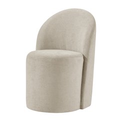 Cabrina Dining Side Chair w/ Casters - Millburry Beige Chenille