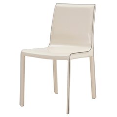 Recycled Leather Chair,Set of 2, Vanilla