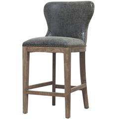 Counter Stool, Nubuck Charcoal
