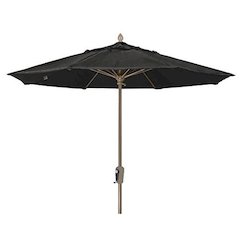 9' Oct Market 8 Rib Crank Lift with Black Marine Grade Solution Canopy