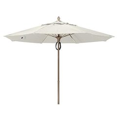 9' Oct Market 8 Rib with Natural White Marine Grade Solution Dyed Acrylic Canopy