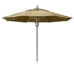 7.5' Oct Market 8 Rib with Antique Beige Marine Grade Solution Canopy