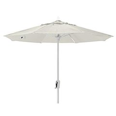 7.5' Oct Market 8 Rib Crank Lift with Natural White Marine Grade Solution Canopy