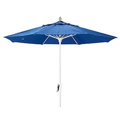 9' Oct Market 8 Rib Crank Lift with Pacific Blue Marine Grade Solution Canopy