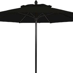 7.5' Oct Market 8 Rib with Black Marine Grade Solution Dyed Acrylic Canopy