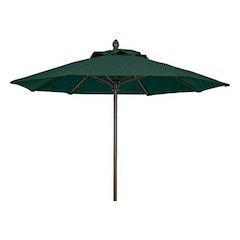 7.5' Oct Market 8 Rib with Forest Green Marine Grade Solution Canopy