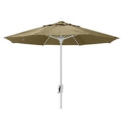 7.5' Oct Market 8 Rib Crank with Antique Beige Marine Grade Solution Canopy
