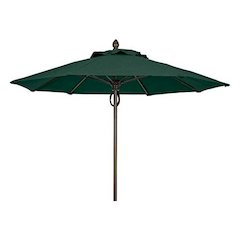 9' Oct Market 8 Rib with Forest Green Marine Grade Solution Dyed Acrylic Canopy