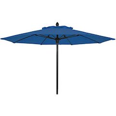 7.5' Oct Market 8 Rib with Pacific Blue Marine Grade Solution Canopy