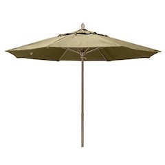 7.5' Oct Market 8 Rib with Antique Beige Marine Grade Solution Canopy