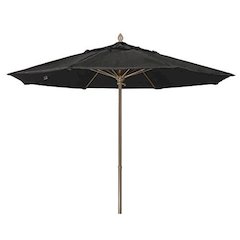 7.5' Oct Market 8 Rib with Black Marine Grade Solution Dyed Acrylic Canopy
