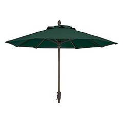 7.5' Oct Market 8 Rib Crank Lift with Forest Green Marine Grade Solution Canopy