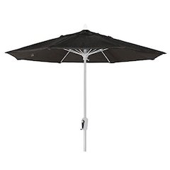 9' Oct Market 8 Rib Crank Lift with Black Marine Grade Solution Canopy