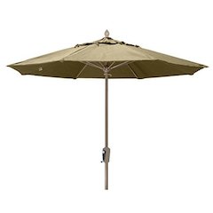 7.5' Oct Market 8 Rib Crank Lift with Antique Beige Marine Grade Solution Canopy