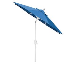 7.5' Oct Patio Umbrella 6 Rib Crank with Pacific Blue Solution Dyed Poly Canopy