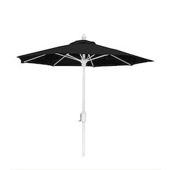 7.5' Oct Patio Umbrella 6 Rib with Black Solution Dyed Poly Canopy