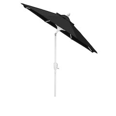 7.5' Oct Market 8 Rib Crank with Black Marine Grade Solution Dyed Acrylic Canopy