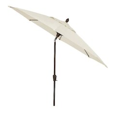 7.5' Oct Market 8 Rib Crank with Natural White Marine Grade Solution Canopy
