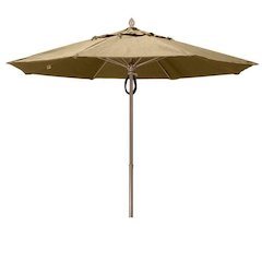 7.5' Oct Market 8 Rib with Antique Beige Marine Grade Solution Canopy