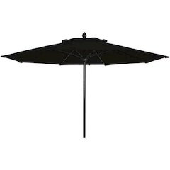 7.5' Oct Market 8 Rib with Black Marine Grade Solution Dyed Acrylic Canopy