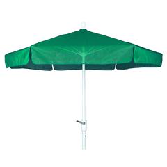 7.5' Hex Garden Umbrella 6 Rib Crank Lift In Forest Green Vinyl Coated Weave